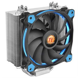 thermaltakesilent 12 藍色導光圈 cpu散熱器 150w散熱功耗 riing藍色風扇 溫控pwm 散熱器產(chǎn)品圖片1